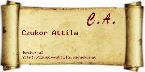 Czukor Attila névjegykártya